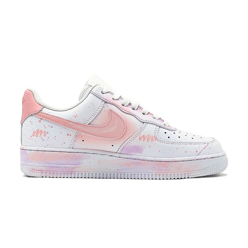 Custom Air Force 1 Shoes Sweet Bunny Pink White - Image 2