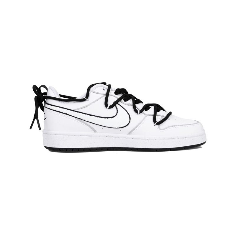 Custom Court Shoes Lines Dog White Black - Image 2