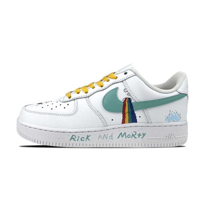 Custom Air Force 1 Shoes Rick Morty White Colorful