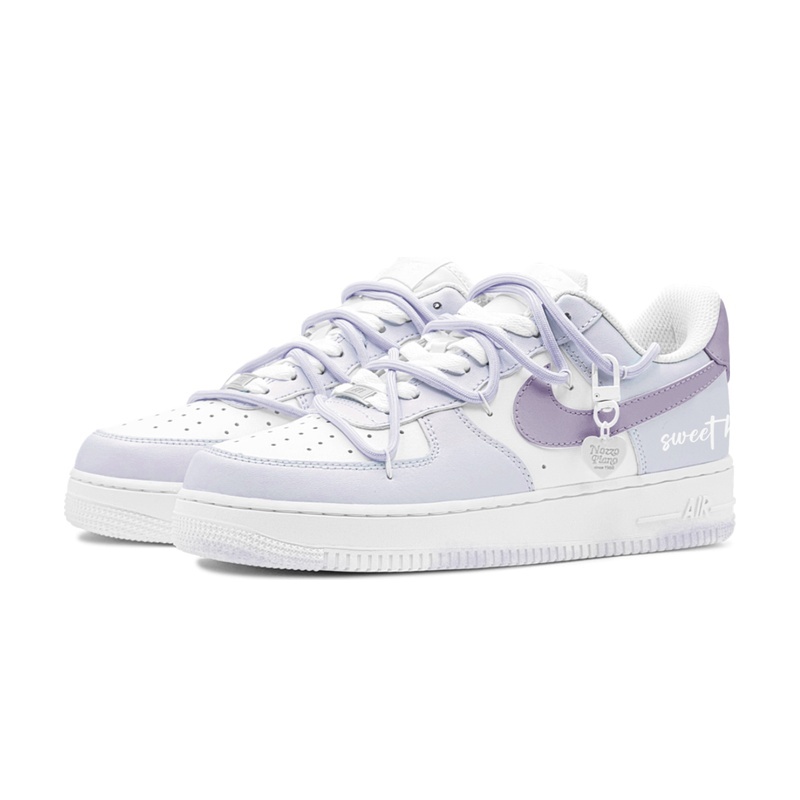 Custom Air Force 1 Shoes Summer Grape Purple White - Image 3
