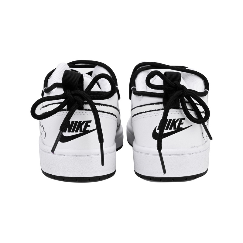Custom Court Shoes Lines Dog White Black - Image 4