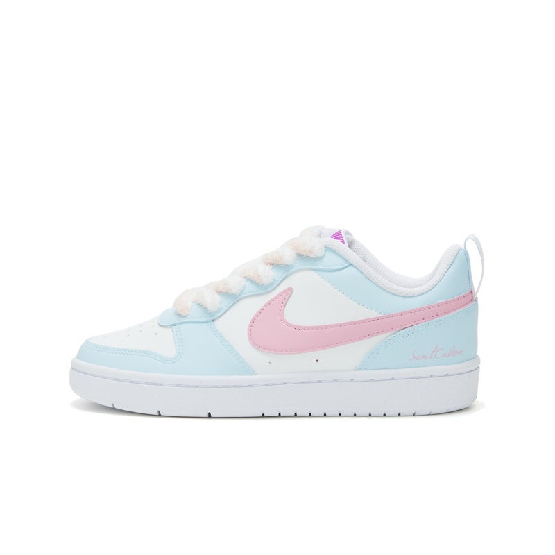 Custom Court Shoes Sakura Campus Blue Pink