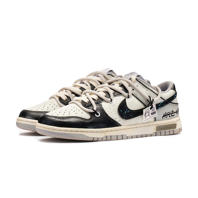 Custom Dunks Shoes Hold Me Black Gray - Image 3