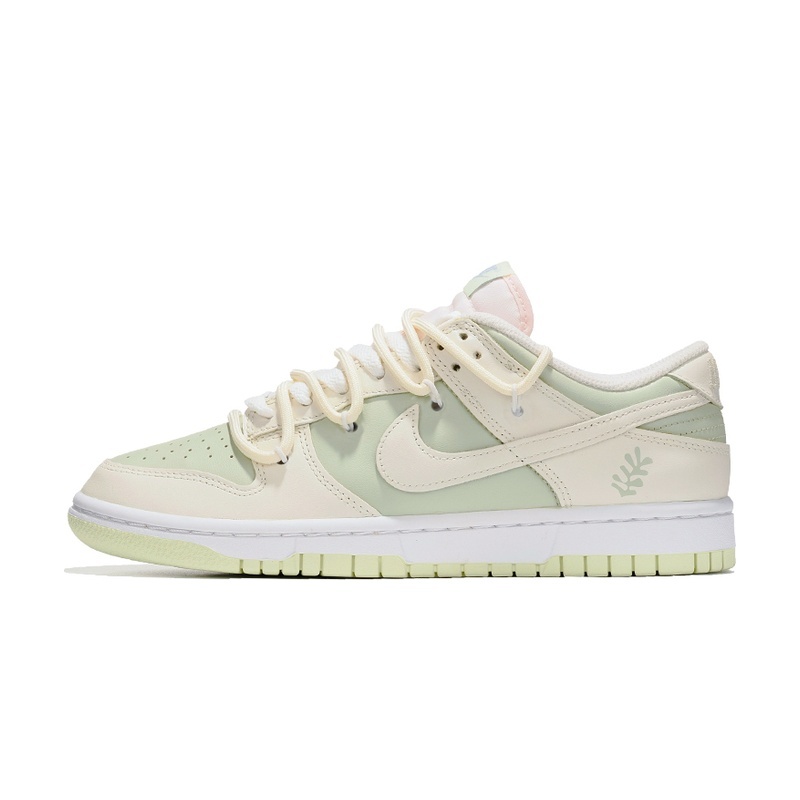 Custom Dunks Shoes Matcha IceCream Beige Green