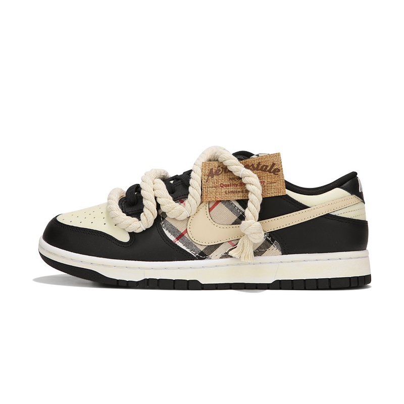 Custom Dunks Shoes Scotland Town Black Beige