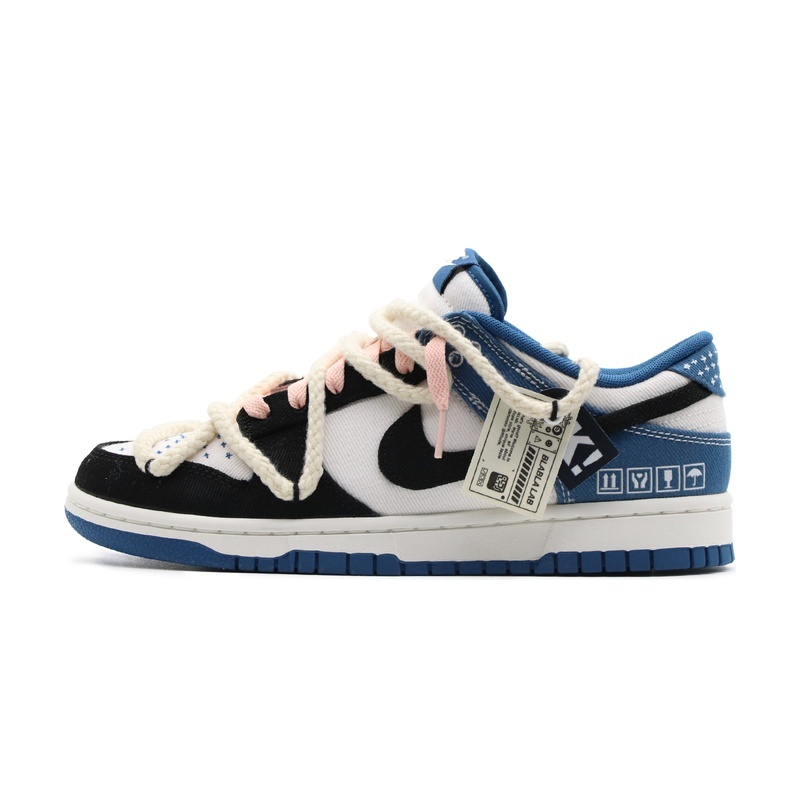 Custom Dunks Shoes Western Cowboy Black Blue