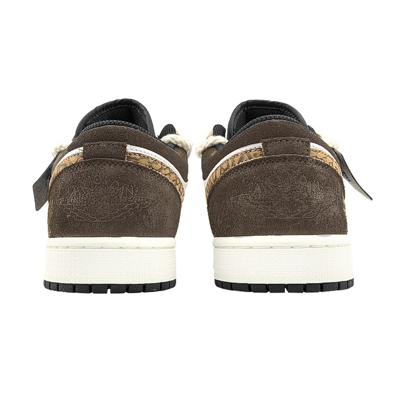 Custom Jordans Shoes Golden MapleLeaf White Brown - Image 5