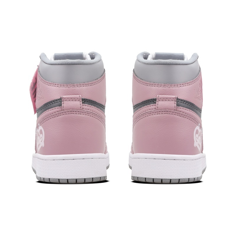 Custom Jordans Shoes Heart Pounding Black Pink - Image 4