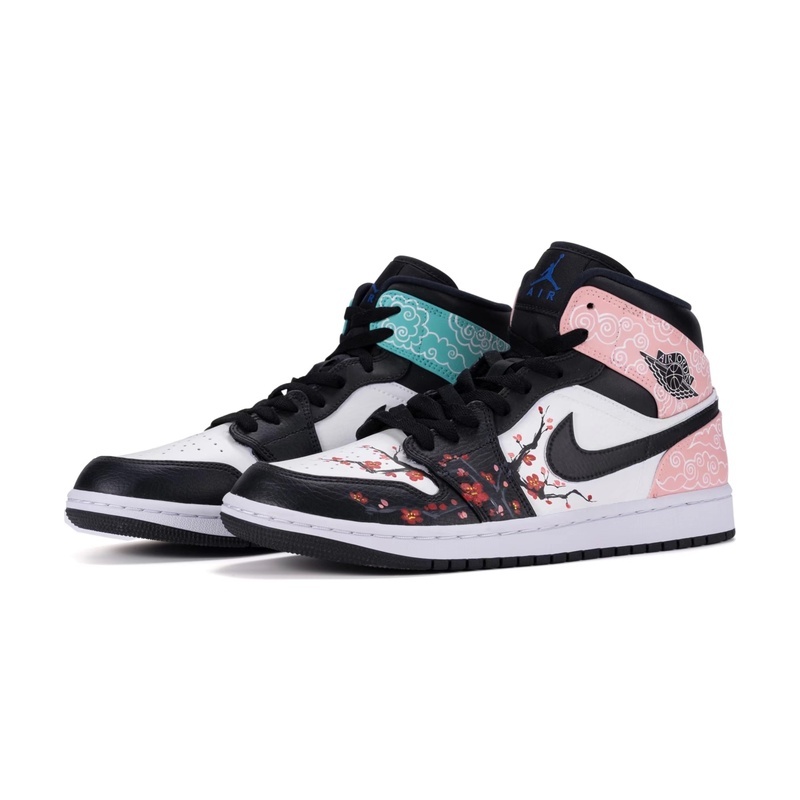 Custom Jordans Shoes Plum Blossom Cloud Brocade - Image 3