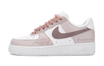Custom Air Force 1 Shoes Mulled Wine Pink Brown