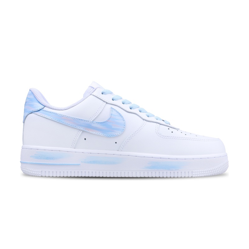 Custom Air Force 1 Shoes Sky Garden White Blue - Image 2