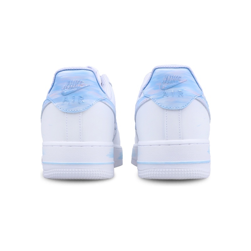 Custom Air Force 1 Shoes Sky Garden White Blue - Image 4