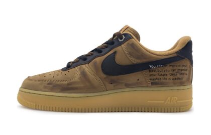 Custom Air Force 1 Shoes Time Brush Brown Black