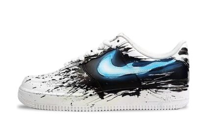 Custom Air Force 1 Shoes Toxic Eyes Black White