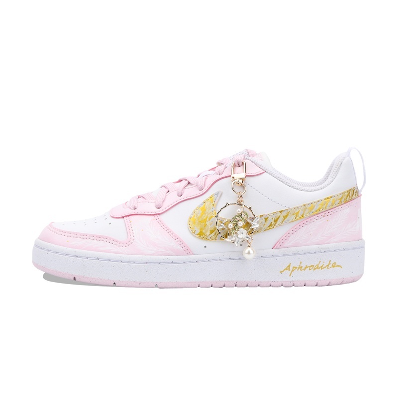 Custom Court Shoes Aphrodite Kiss Pink Gold