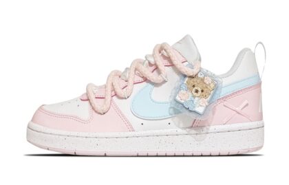 Custom Court Shoes Bear Candy Pink Blue