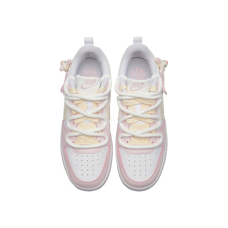 Custom Court Shoes Bunny Yellow Pink White - Image 4