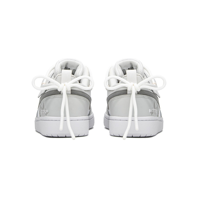 Custom Court Shoes Butterfly Dance Gray White - Image 4