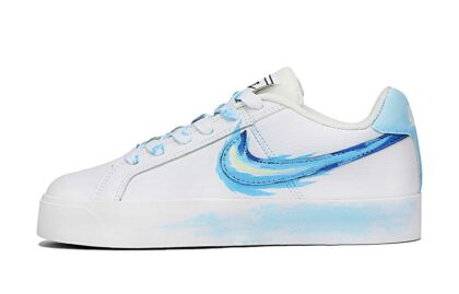 Custom Court Shoes Ice Flame Blue White