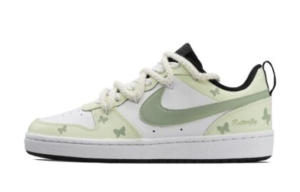 Custom Court Shoes Meadow Whisper Green White