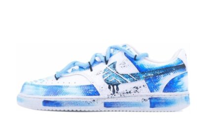 Custom Court Shoes Nebula Dream Blue White