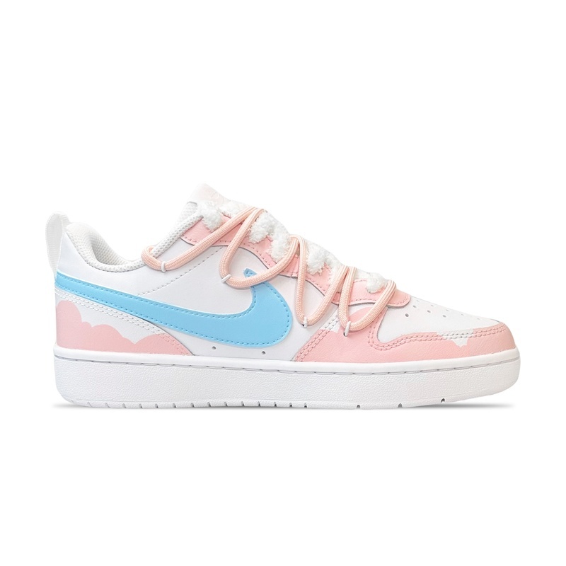Custom Court Shoes Sheep Cloud Pink Blue - Image 2