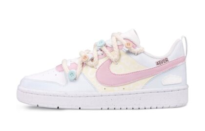 Custom Court Shoes Summer Letter White Pink