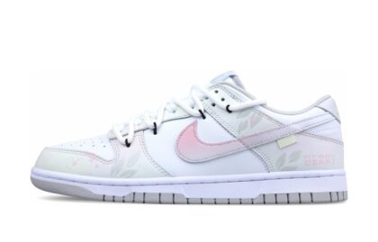 Custom Dunks Shoes Berry Spring White Green