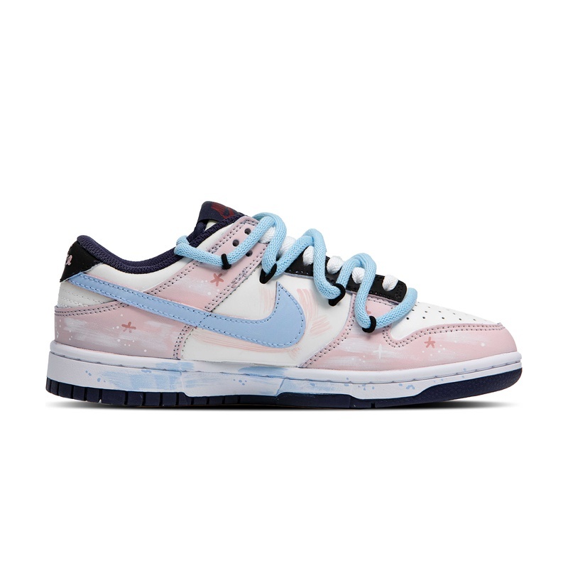 Custom Dunks Shoes Dream Butterfly Pink Blue - Image 2