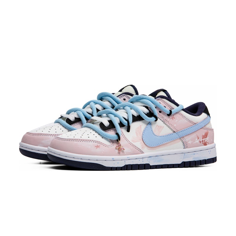 Custom Dunks Shoes Dream Butterfly Pink Blue - Image 3