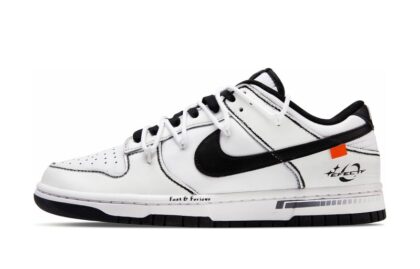 Custom Dunks Shoes Fast Furious White Black