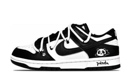 Custom Dunks Shoes Panda Vibe Black White
