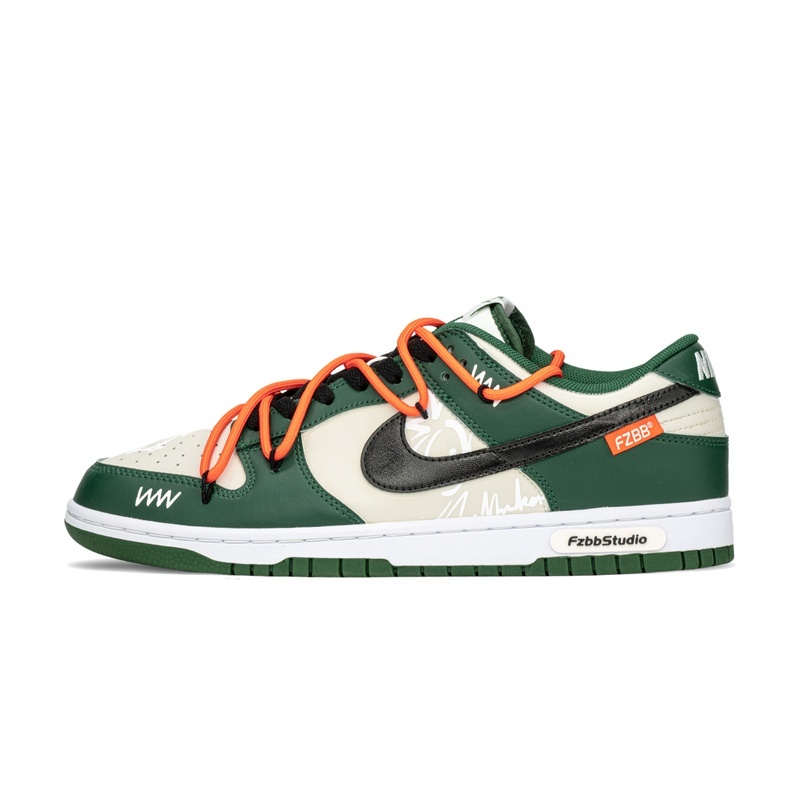 Custom Dunks Shoes Urban Beat Green Beige