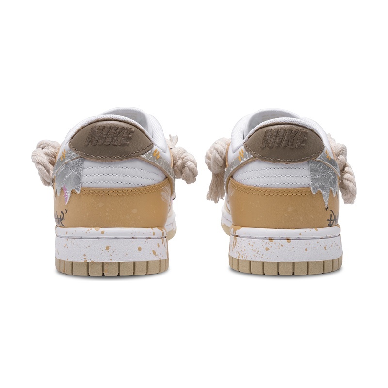 Custom Dunks Shoes Urban Legend Yellow Gray - Image 4