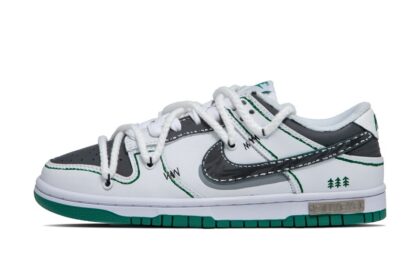 Custom Dunks Shoes Verdant Trail White Green