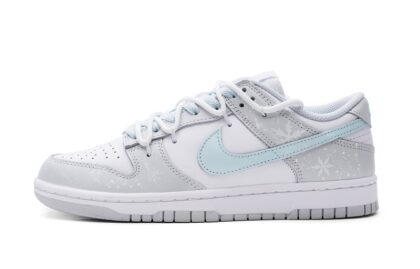 Custom Dunks Shoes Winter Wonderland White Gray