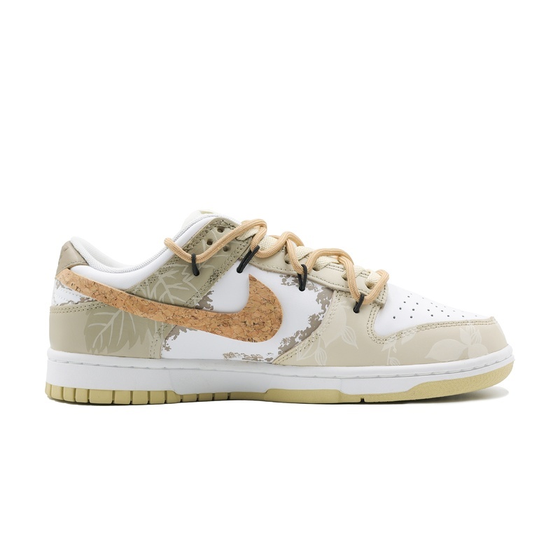 Custom Dunks Shoes Withered Leaves White Beige - Image 2