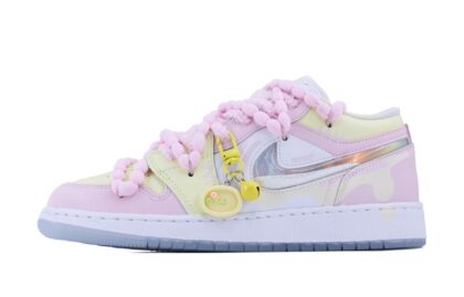 Custom Jordans Shoes Candy Sweet Pink Yellow