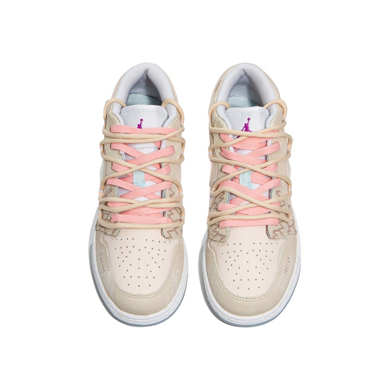 Custom Jordans Shoes Gentle Whisper Beige Pink - Image 4