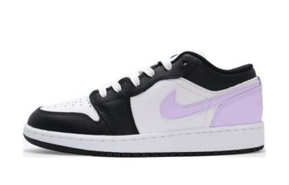 Custom Jordans Shoes Lilac Dream Black White