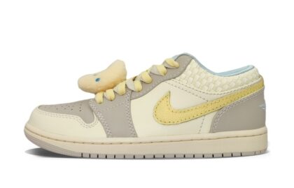 Custom Jordans Shoes Milk Bun Beige Yellow