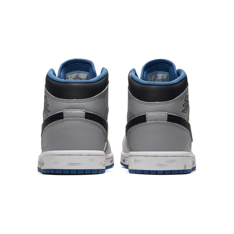 Custom Jordans Shoes Moonlit Shadow Gray White - Image 4