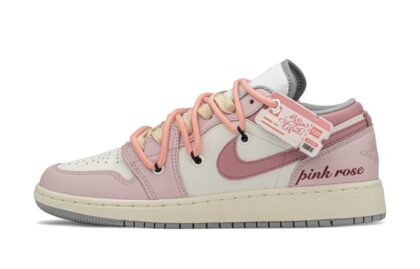 Custom Jordans Shoes Pink Rose Beige Pink
