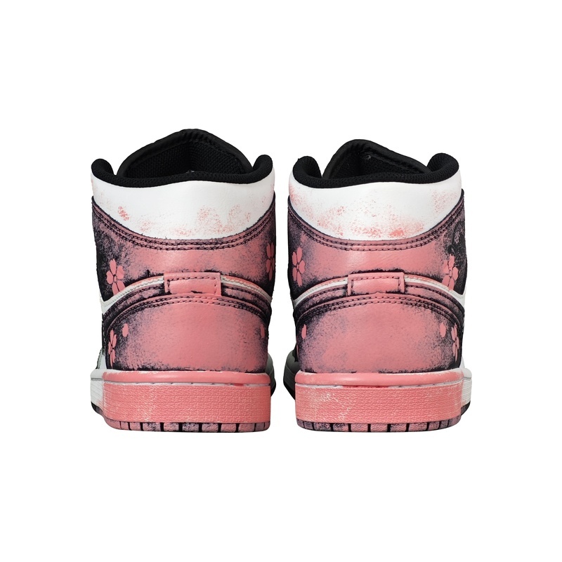 Custom Jordans Shoes Sakura Blossom White Pink - Image 5