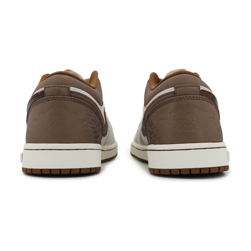 Custom Jordans Shoes Snake Scale White Brown - Image 4