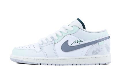 Custom Jordans Shoes Tropical Breeze White Gray