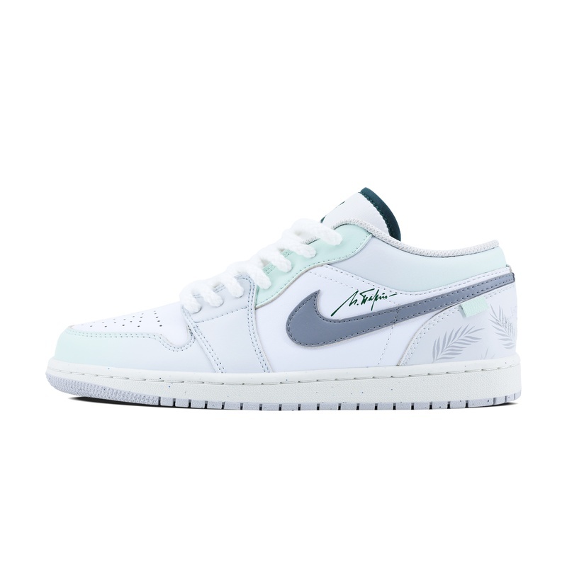 Custom Jordans Shoes Tropical Breeze White Gray